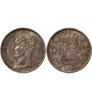 CHARLES X - 1 FRANC ARGENT 1827 A PARIS 2