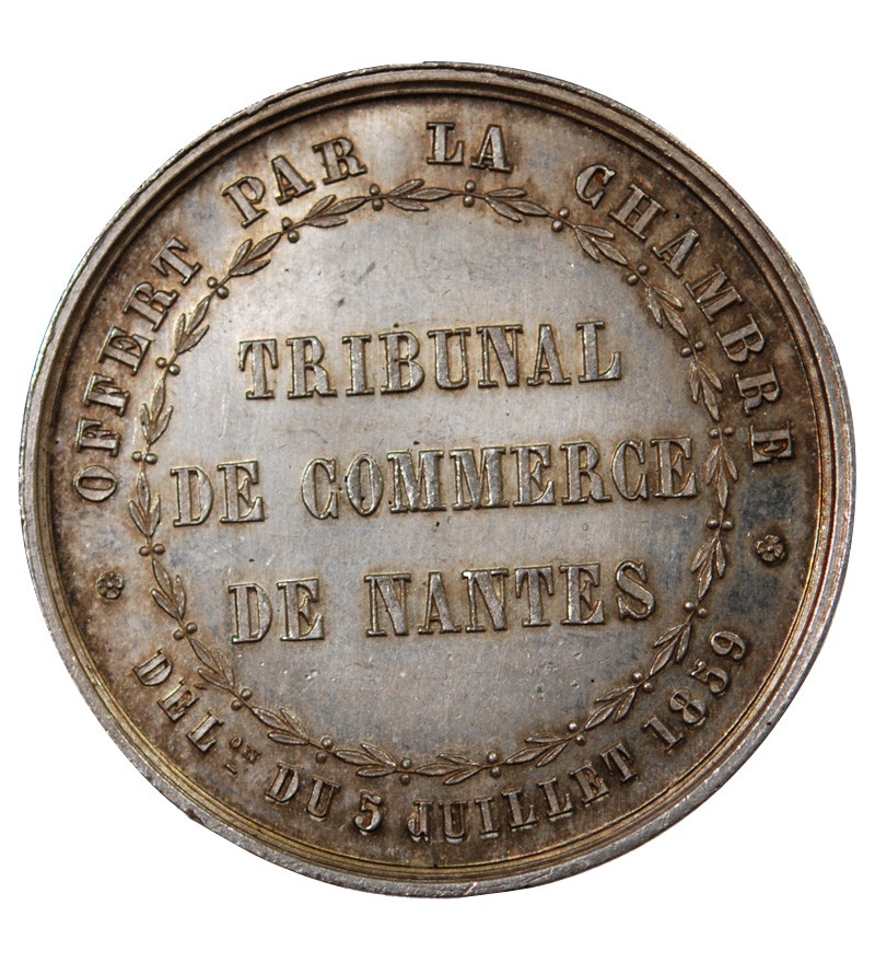 TRIBUNAL DE COMMERCE DE NANTES - JETON ARGENT poinçon Abeille (1860 /1879)