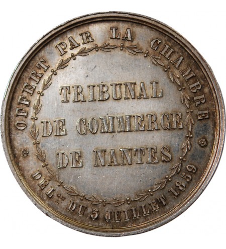 TRIBUNAL DE COMMERCE DE NANTES - JETON ARGENT poinçon Abeille (1860 /1879)