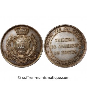 TRIBUNAL DE COMMERCE DE NANTES - JETON ARGENT poinçon Abeille (1860 /1879)