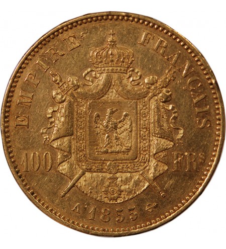 NAPOLEON III - 100 FRANCS OR 1855 A PARIS﻿