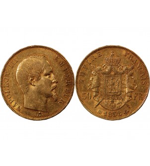 NAPOLEON III ﻿- 50 FRANCS OR 1858 BB STRASBOURG 2