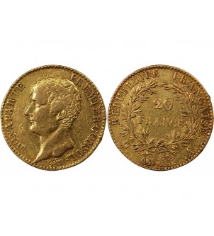 BONAPARTE 1er CONSUL﻿ - 20 FRANCS OR AN XI A PARIS﻿ 2