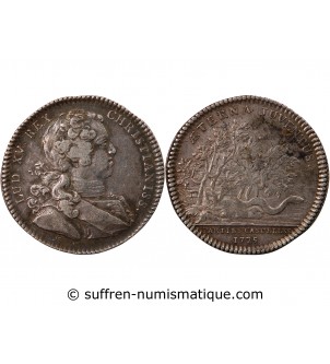 PARTIES CASUELLES, LOUIS XV – JETON ARGENT 1725