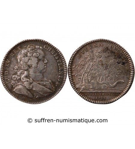 PARTIES CASUELLES, LOUIS XV – JETON ARGENT 1725