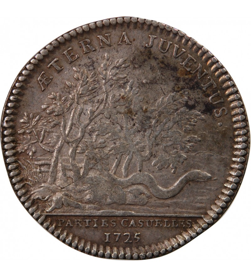 PARTIES CASUELLES, LOUIS XV – JETON ARGENT 1725