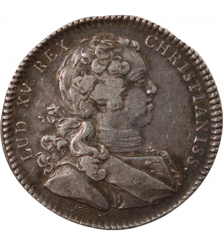 PARTIES CASUELLES, LOUIS XV – JETON ARGENT 1725