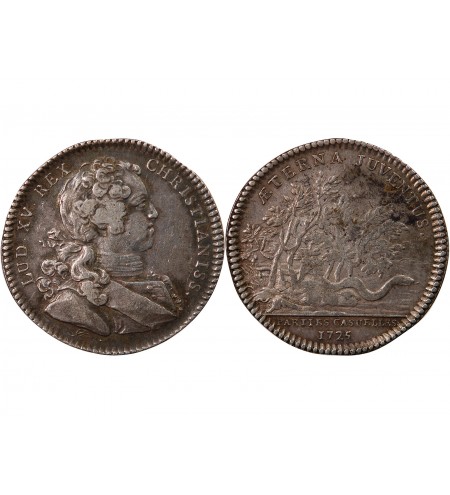 PARTIES CASUELLES, LOUIS XV – JETON ARGENT 1725