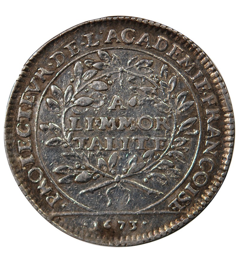 ACADEMIE FRANCAISE, LOUIS XIV – JETON ARGENT 1673
