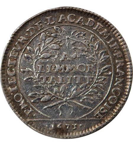 ACADEMIE FRANCAISE, LOUIS XIV – JETON ARGENT 1673