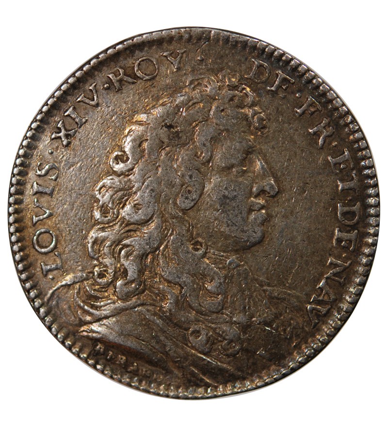 ACADEMIE FRANCAISE, LOUIS XIV – JETON ARGENT 1673