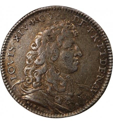 ACADEMIE FRANCAISE, LOUIS XIV – JETON ARGENT 1673