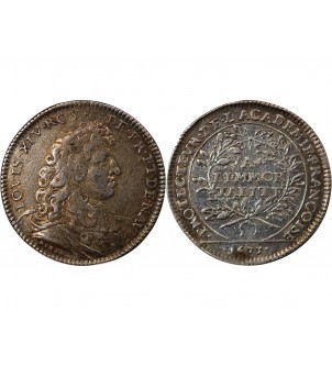 ACADEMIE FRANCAISE, LOUIS XIV – JETON ARGENT 1673 2