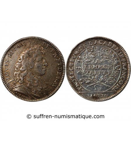 ACADEMIE FRANCAISE, LOUIS XIV – JETON ARGENT 1673