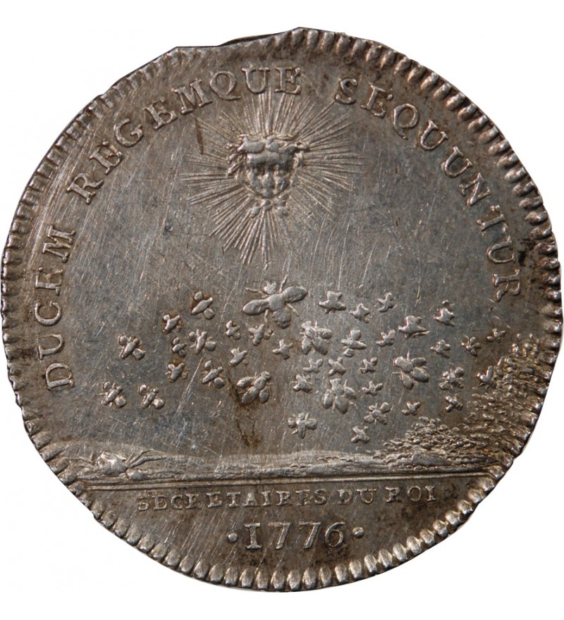 SECRETAIRES DU ROI, LOUIS XVI – JETON ARGENT 1776
