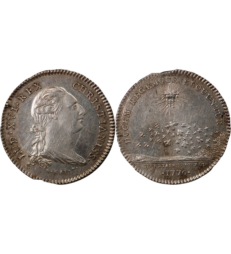 SECRETAIRES DU ROI, LOUIS XVI – JETON ARGENT 1776