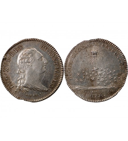 SECRETAIRES DU ROI, LOUIS XVI – JETON ARGENT 1776