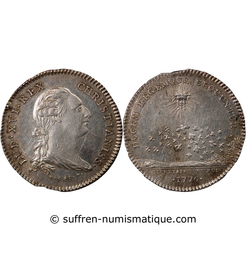 SECRETAIRES DU ROI, LOUIS XVI – JETON ARGENT 1776