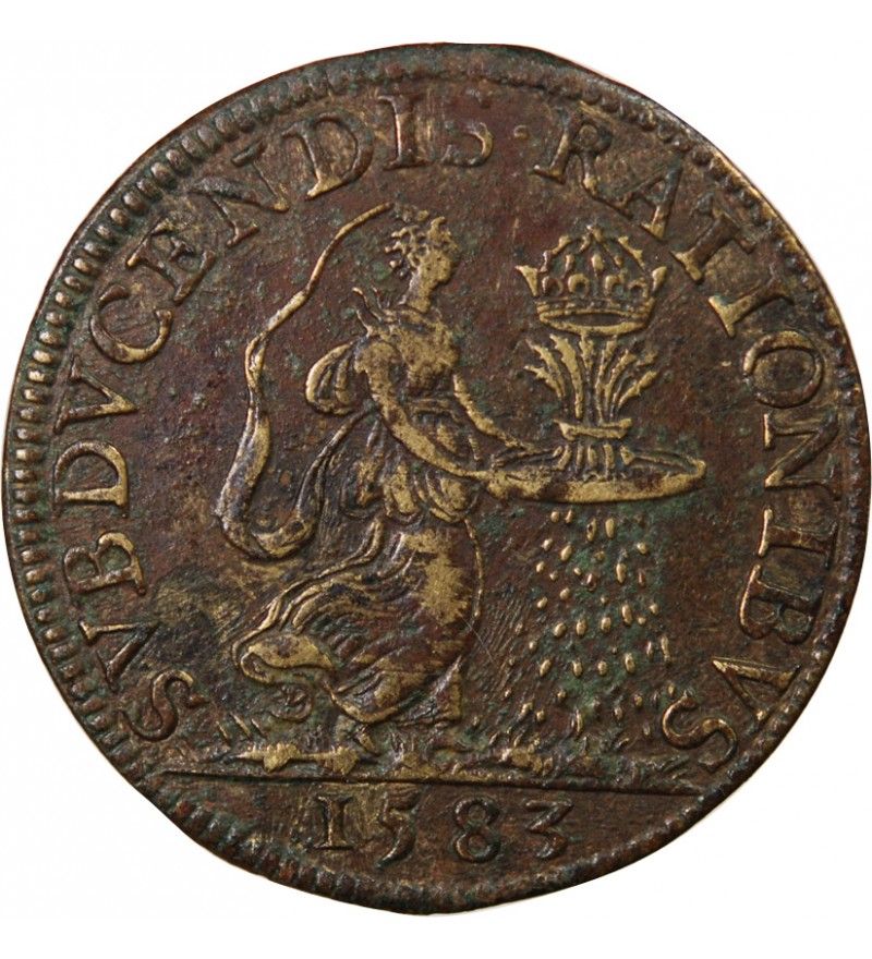 CHAMBRE DES COMPTES DU ROI, HENRI III – JETON LAITON 1583