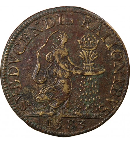 CHAMBRE DES COMPTES DU ROI, HENRI III – JETON LAITON 1583