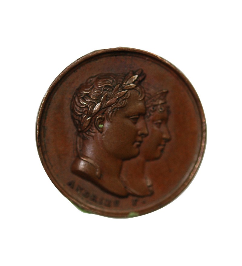 NAPOLEON Ier, NAISSANCE DU ROI DE ROME - PETITE MEDAILLE CUIVRE 1811