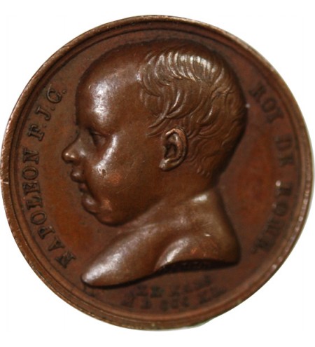 NAPOLEON Ier, NAISSANCE DU ROI DE ROME - PETITE MEDAILLE CUIVRE 1811