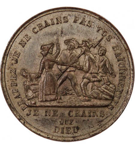 IIe RÉPUBLIQUE, GARDE MOBILE – MÉDAILLE CUIVRE ARGENTÉ 1848