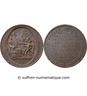 MONNAIE DE CONFIANCE - MONNERON 5 SOLS AU SERMENT 1792 L'AN IV