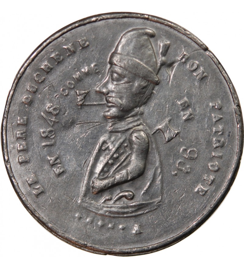 IIe RÉPUBLIQUE, LE PERE DUCHÊNE – MÉDAILLE ETAIN 1848