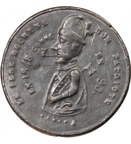 IIe RÉPUBLIQUE, LE PERE DUCHÊNE – MÉDAILLE ETAIN 1848