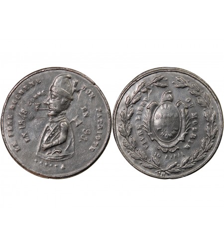 IIe RÉPUBLIQUE, LE PERE DUCHÊNE – MÉDAILLE ETAIN 1848