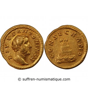 ANTONIN LE PIEUX, FRAPPE SOUS MARC AURÈLE - AUREUS OR 161 ROME