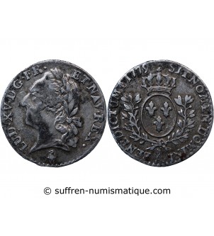 LOUIS XVI - 1/20 ECU A LA VIEILLE TETE LOUIS XV 1779 A PARIS 