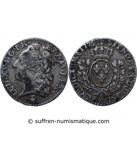 LOUIS XVI - 1/20 ECU A LA VIEILLE TETE LOUIS XV 1779 A PARIS 