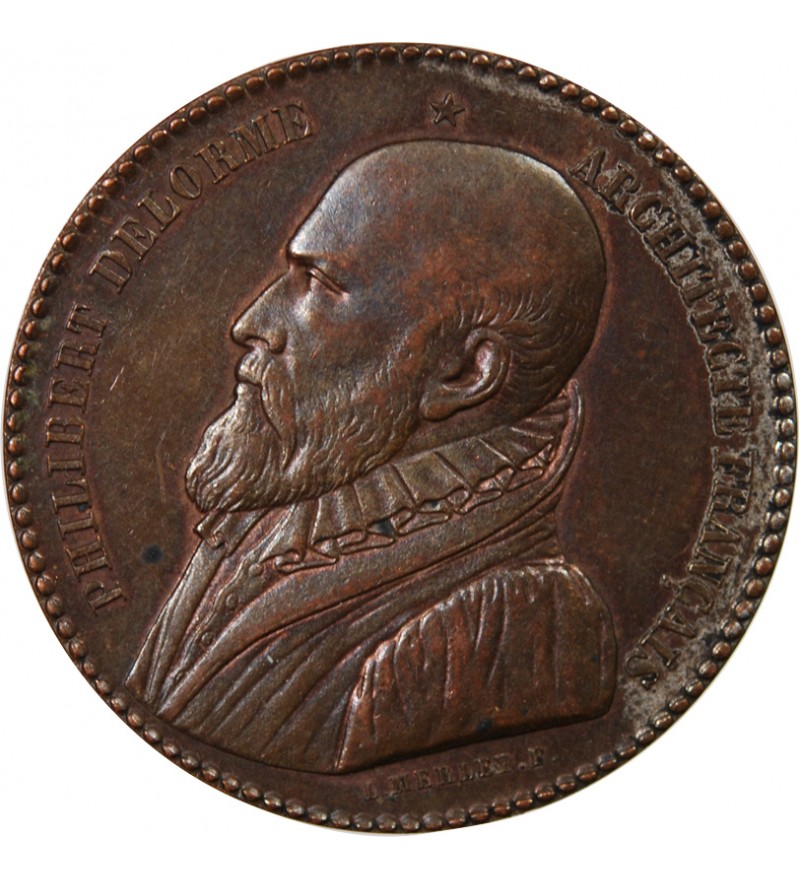 ARCHITECTES DE NANTES, PHILIBERT DELORME  - MEDAILLE CUIVRE poinçon Abeille (1860 /1879)