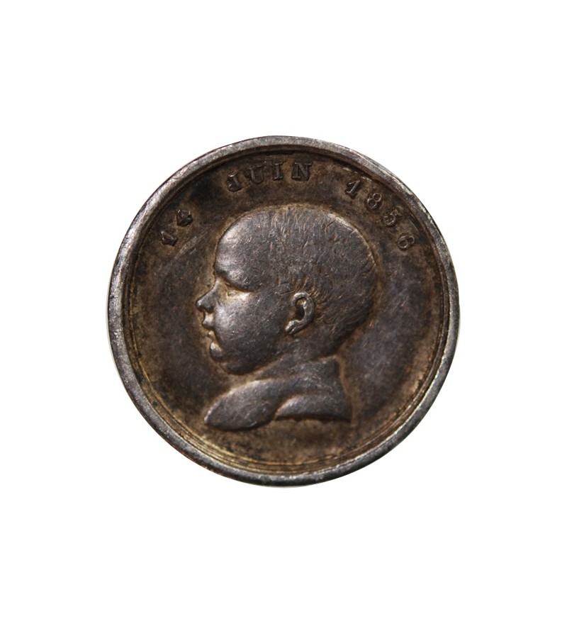 NAPOLEON IV, NAISSANCE - PETITE MEDAILLE ARGENT 1856
