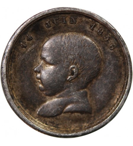 NAPOLEON IV, NAISSANCE - PETITE MEDAILLE ARGENT 1856