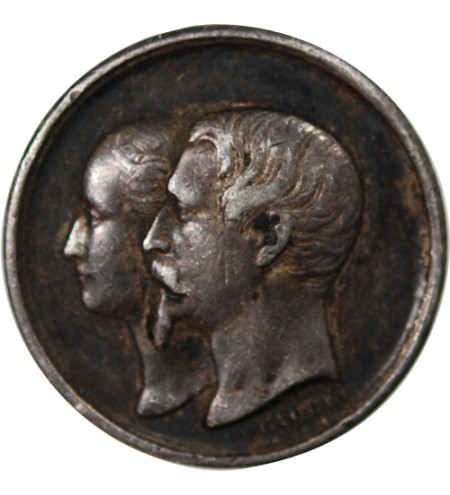 NAPOLEON IV, NAISSANCE - PETITE MEDAILLE ARGENT 1856