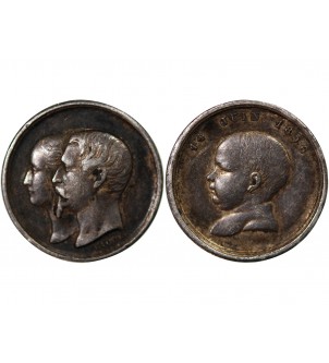 NAPOLEON IV, NAISSANCE - PETITE MEDAILLE ARGENT 1856 2