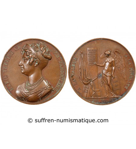DUCHESSE D'ANGOULÊME, VISITE CHAMPS VENDÉENS - MEDAILLE BRONZE 1823