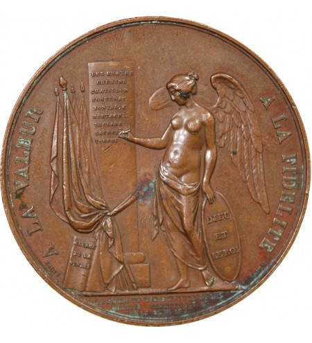 DUCHESSE D'ANGOULÊME, VISITE CHAMPS VENDÉENS - MEDAILLE BRONZE 1823