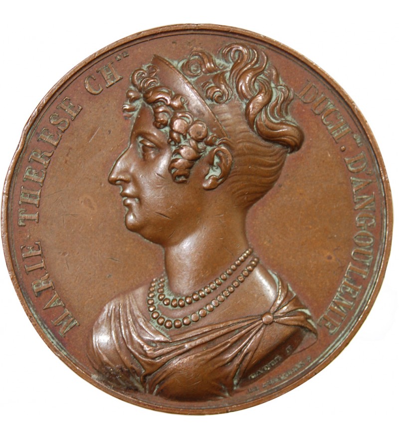 DUCHESSE D'ANGOULÊME, VISITE CHAMPS VENDÉENS - MEDAILLE BRONZE 1823