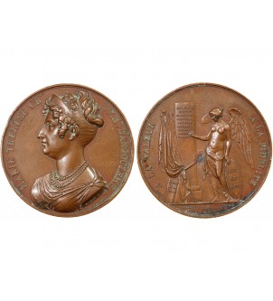 DUCHESSE D'ANGOULÊME, VISITE CHAMPS VENDÉENS - MEDAILLE BRONZE 1823 2