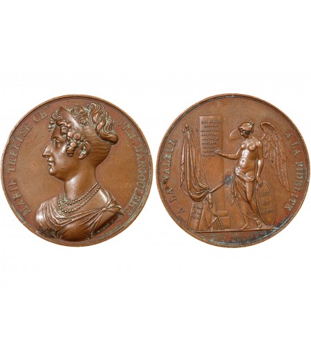 DUCHESSE D'ANGOULÊME, VISITE CHAMPS VENDÉENS - MEDAILLE BRONZE 1823