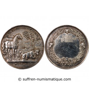 SOCIÉTÉ D'AGRICULTURE D'ALGER - MEDAILLE ARGENT 1876