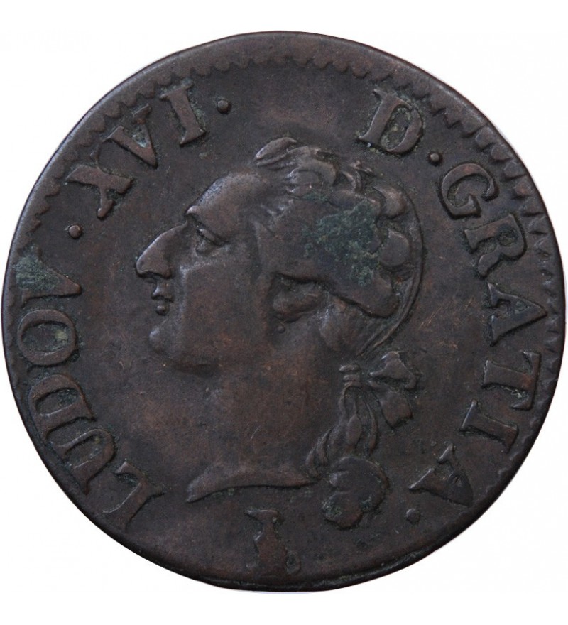 LOUIS XVI - LIARD 1785 T NANTES