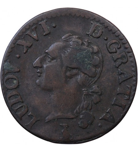 LOUIS XVI - LIARD 1785 T NANTES