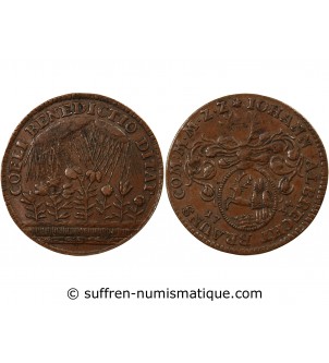 ALLEMAGNE, JOHANN ALBRECHT BRAUNS - JETON CUIVRE 1734 ZELLERFELD