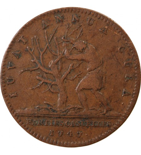 PARTIES CASUELLES, LOUIS XV - JETON CUIVRE 1747