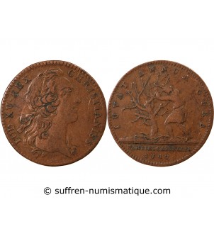 PARTIES CASUELLES, LOUIS XV - JETON CUIVRE 1747